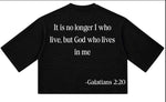 "HE LIVES IN ME" Waffle Knit Shirt (Black)