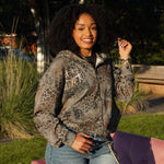 "FEARFULLY MADE" OVERSIZED Leopard print (Dark grey)