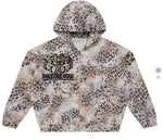 "FEARFULLY MADE" OVERSIZED Leopard Print Hoodie (Beige)
