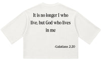 "HE LIVES IN ME" Waffle Knit Shirt