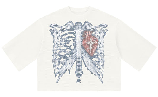 "HE LIVES IN ME" Waffle Knit Shirt